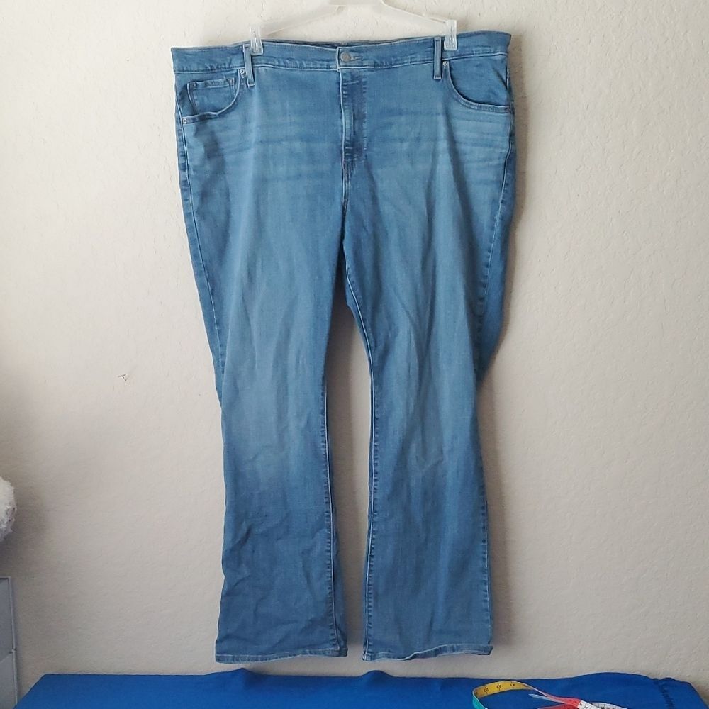 Levi's 725 High Rise Bootcut Jeans Plus Size 24W Blue Denim Classic 24 M